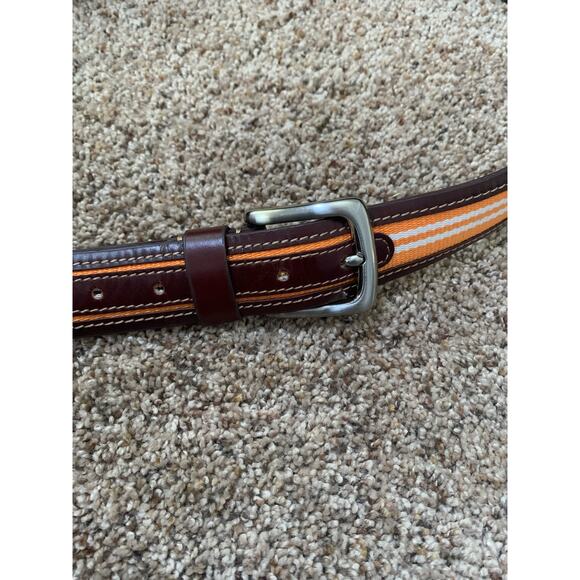 Jack Mason University of Tennessee Orange/Brown Leather Men's Size 44 Belt - Picture 7 of 10